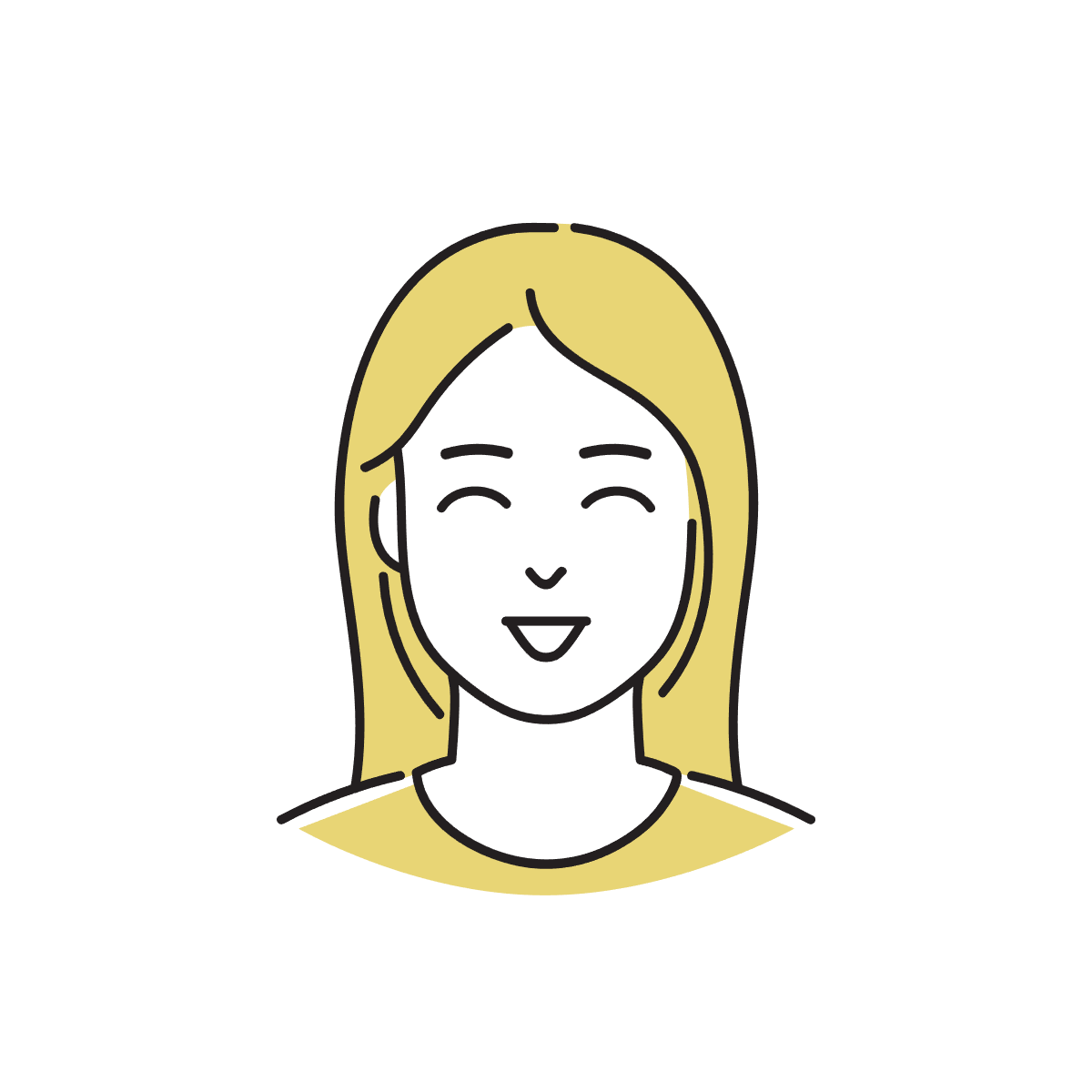 50代女性の笑顔のイラスト