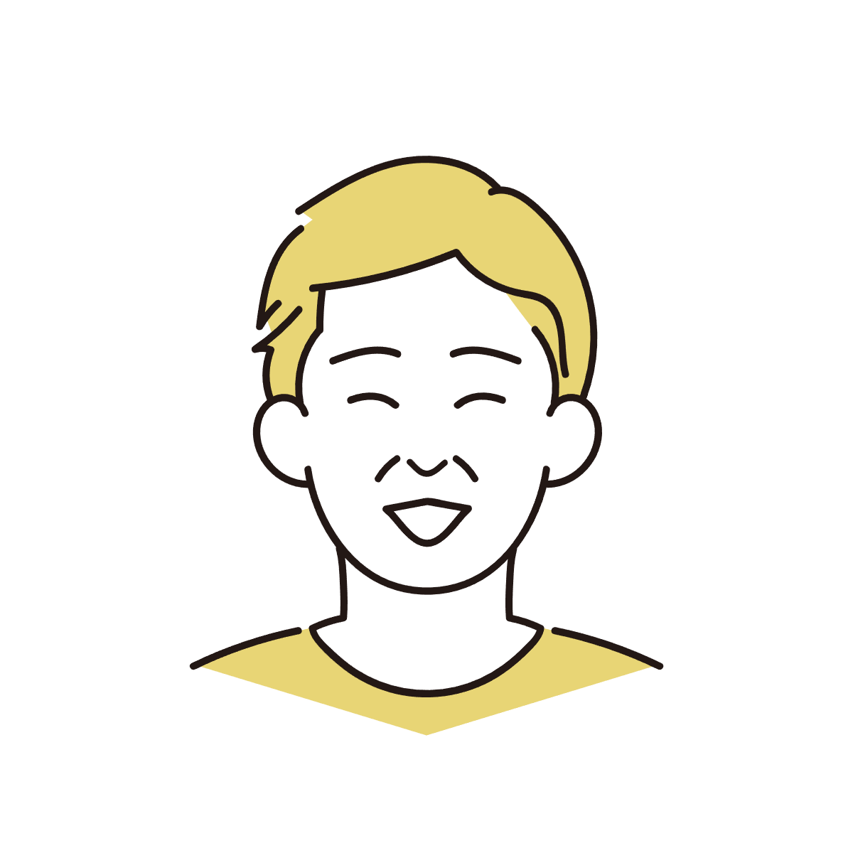 50代男性の笑顔のイラスト