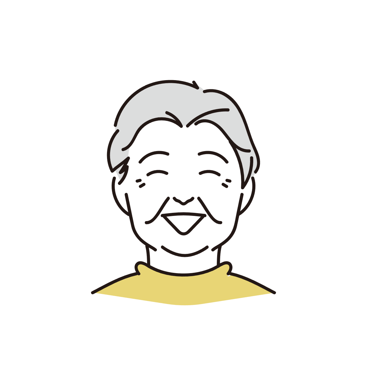 50代女性の笑顔のイラスト